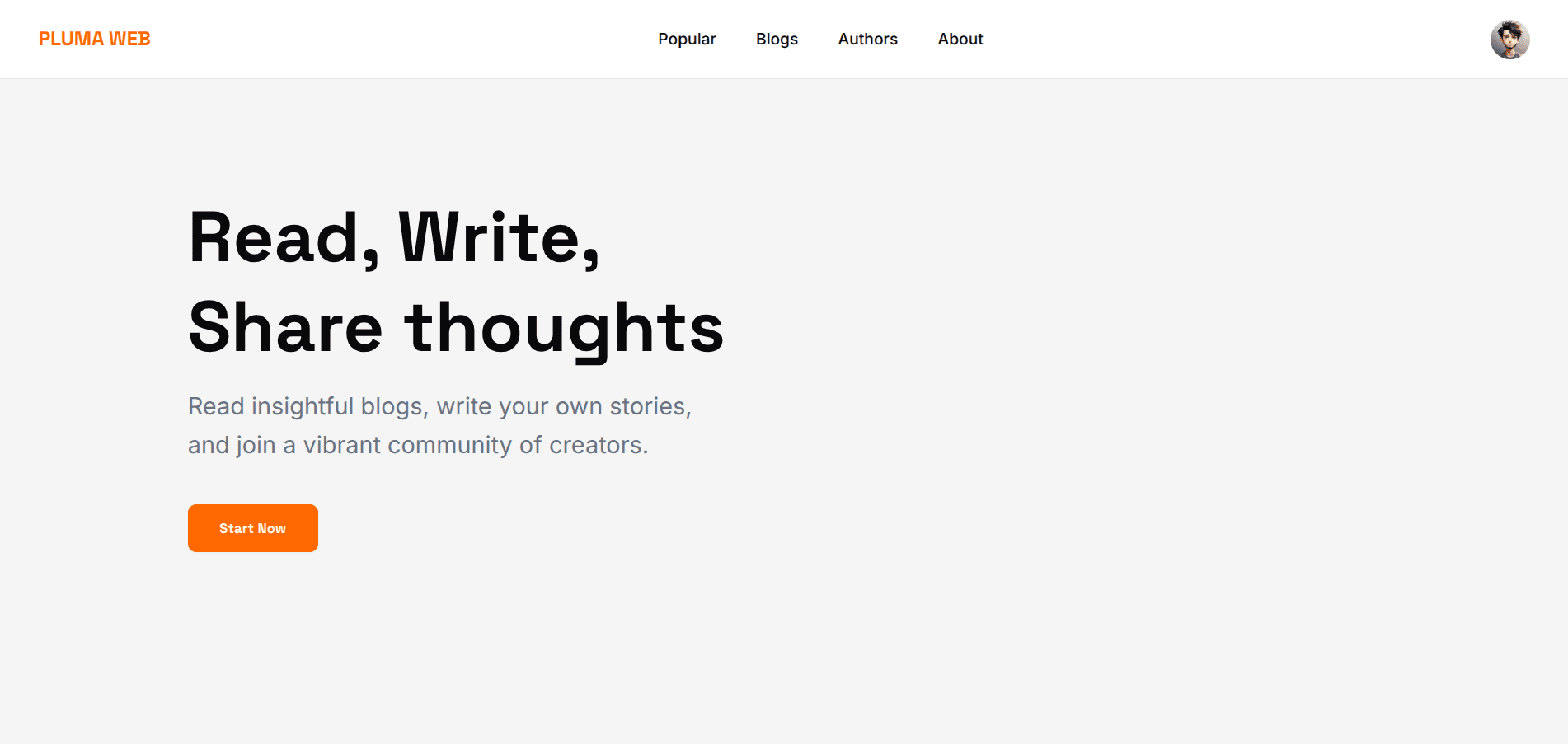 Blog CMS screenshot
