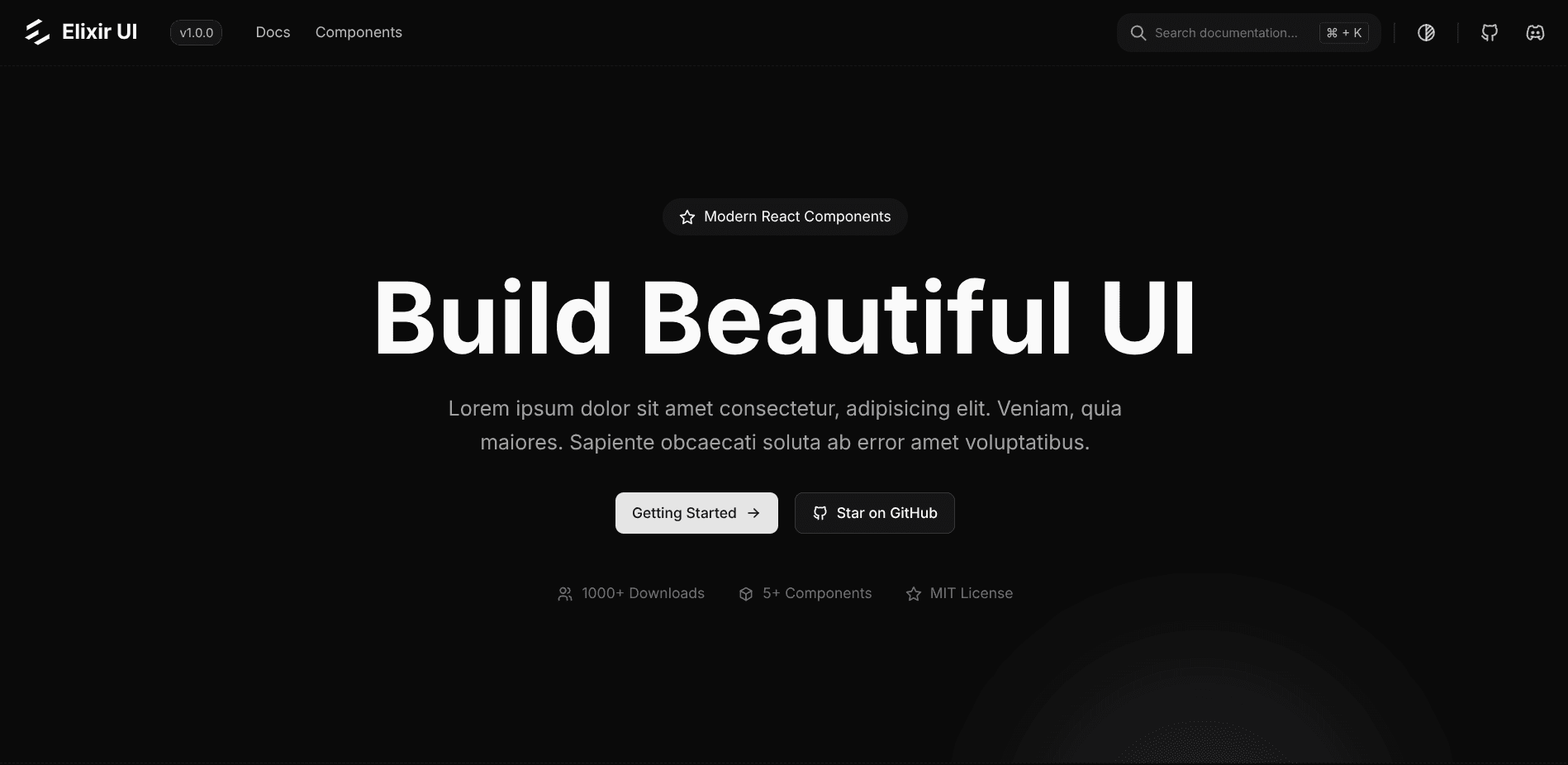 Elixir UI screenshot