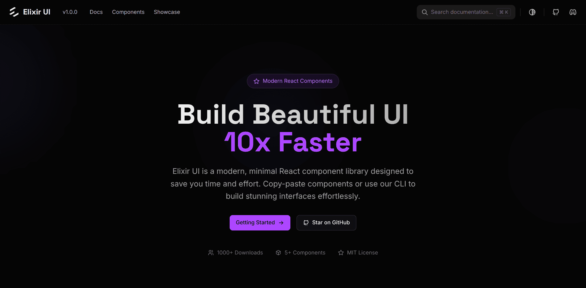Elixir UI screenshot
