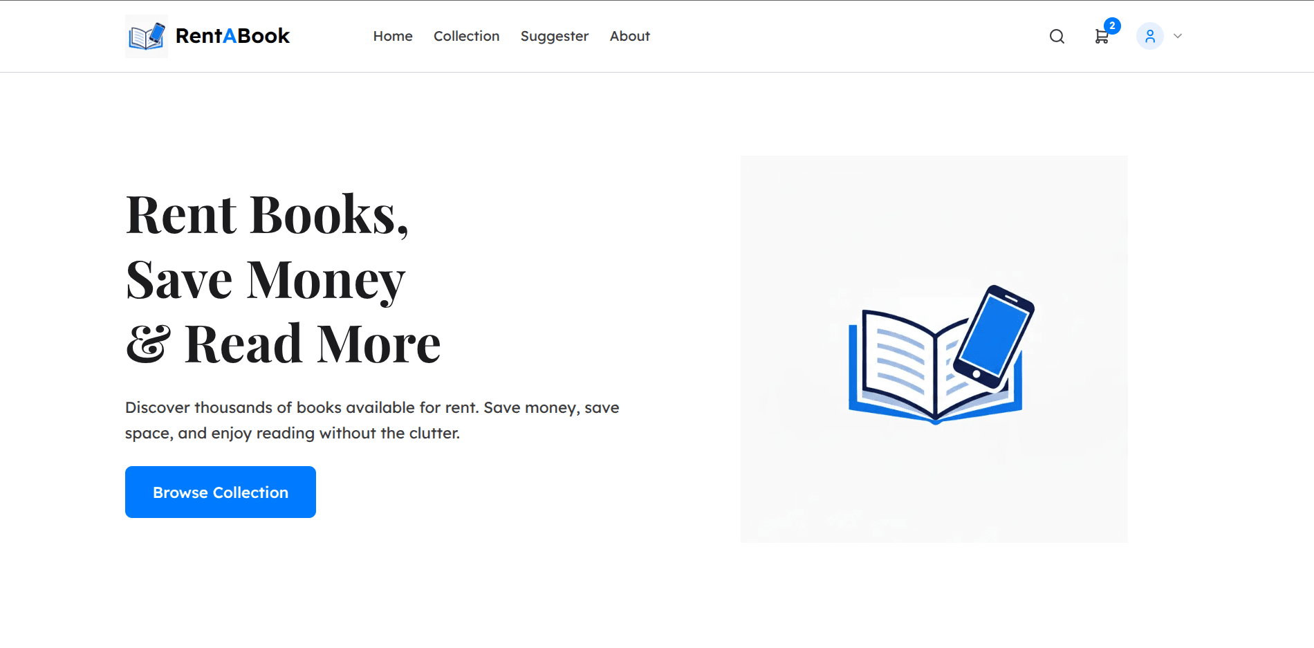 RentABook Platform screenshot